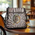 thumbnail image 3 of Kuiaobaty Zipper Tiger Print Leather Crossbody Bag for Women, Lightweight Multi Pockets Sling Handbag with Adjustable Strap, Roomy Casual Messenger Purse Crossbody for Travel, 3 of 7