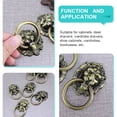 thumbnail image 4 of Miangastore 5pcs Lion Head Pull Handles Cabinet Pull Knobs Zinc Alloy Rings Pull Handles, 4 of 8