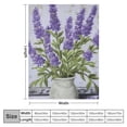 thumbnail image 4 of Fenyluxe Watercolor Lavender Flowers Throw Blanket Ultra Soft Warm All Season Decorative Blankets for Bed Chair Car Sofa Couch Bedroom 40x50in, 4 of 6