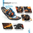 thumbnail image 4 of G2 25Inches Light Weight Snowshoes, with Special EVA Padded Ratchet Binding, Heel Lift, Toe Box, Flexible Pivot Bar, Durable Back Strap, Set with Trekking Poles(Orange), 4 of 7