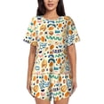 thumbnail image 1 of Fotbe Peanuts 8 Conjunto de Pijama Estampado para Mujer, 2 Piezas, Ropa de Dormir con Camiseta de Manga Corta y Shorts Suaves-4X-Large, 1 of 6