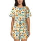 thumbnail image 1 of Fotbe Peanuts 8 Conjunto de Pijama Estampado para Mujer, 2 Piezas, Ropa de Dormir con Camiseta de Manga Corta y Shorts Suaves-4X-Large, 1 of 6