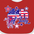 thumbnail image 4 of Inktastic 4th of July Fireworks Stars and American Flag Boys or Girls Baby Bib, 4 of 4