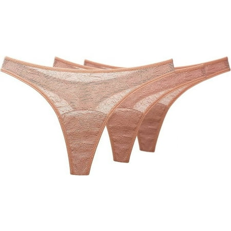 Shero Goodbye Leaks Panty - Lace Thong Peach SM (3 Pack)