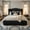 Black, variant on EnHomee Boucle Bed frame King with Tall Headboard & Footboard Upholstered Cloud Bed Frame with Wingback Headboard, Beige