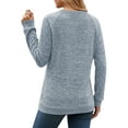 thumbnail image 7 of OALUXE Long Sleeve Shirts for Women Casual Tunic Tops Loose Fit Dressy Crewneck Lightweight Pullover Sweaters, 7 of 7