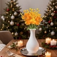 thumbnail image 4 of 1Bunch Artificial Delphinium Flowers Faux Snapdragon Flowers Fake Silk Flowers with Stems for Wedding Bouquet Home Party Garden Outdoor Decor, European Style Artificial Flowers, Yellow, 4 of 4