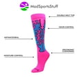 thumbnail image 3 of Cowgirl Western Boots Over the Calf Socks (Neon Pink/Electric Blue, Large) - Neon Pink/Electric Blue,Large, 3 of 4