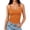 Orange, variant on Women Built in Bra Tank Tops Sleeveless Round Neck Spaghetti Strap Active Fit Built-in Bra Dressy Casual Shirts Plus Size Stretchy Basic Going Out Vacation Undershirt,Light Blue,XXL