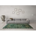 thumbnail image 3 of Ahgly Company Indoor Rectangle Persian Turquoise Blue Traditional Area Rugs, 8' x 12', 3 of 4