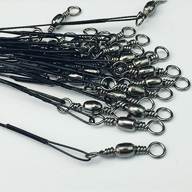 Fishing Tools Fishing Line Steel Wire Leader With Swivel And Snap  20Pcs/Pack 