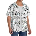 thumbnail image 4 of Honeii 's Bicycle for men's short-sleeved button-up collared shirt featuring a pocket, perfect for beach vacations, and travel adventures., 4 of 5