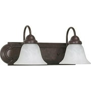 Nuvo 60-324 - Ballerina - 2 Light - 18" - Vanity - w/ Alabaster Glass Bell Shades