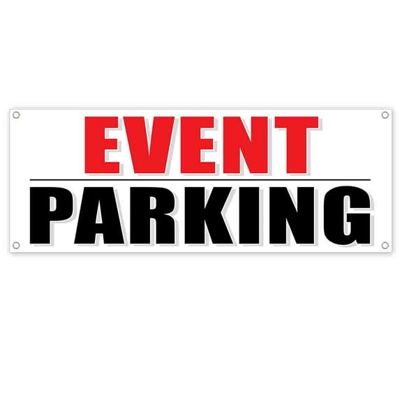 Event Parking 13 oz Vinyl Banner With Metal Grommets