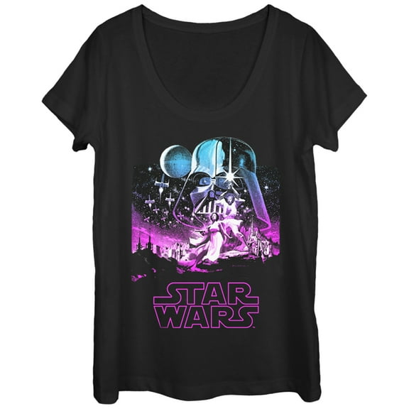 Women's Star Wars Epic Artwork  Scoop Neck Black Medium