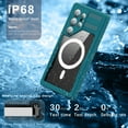 thumbnail image 3 of ELEHOLD for Samsung Galaxy S24 Ultra Rugged Waterproof Case,IP68 Certified Underwater Shockproof Mag Safe Wireless Charging Compatible with Built-in Screen Protector Full Body Protective CoveGrassblue, 3 of 13