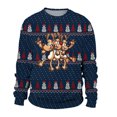 thumbnail image 4 of OJinShaWanO Cool Chandail à Capuche pour Hommes Automne et Hiver Décontracté Imprimé de Noël Chandail Col Rond, 4 of 4