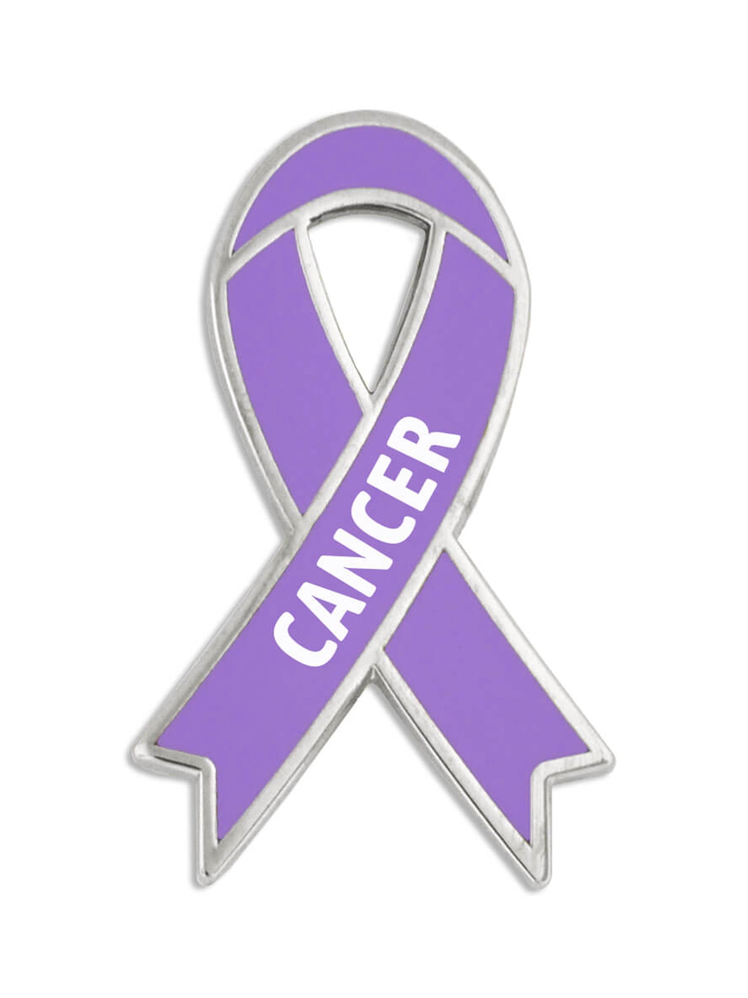 PinMart's Cancer Light Purple Awareness Ribbon Enamel Lapel Pin 10