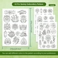 thumbnail image 2 of 4Sheets 63Pcs Water Soluble Embroidery 11.7x8.3inch Devil's Eye Pattern Transfers Water Soluble Stabilizer for Embroidery Stick and Stitch Embroidery Designs, 2 of 9