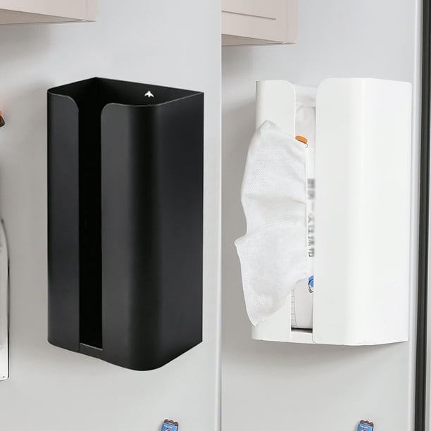 Xihbxyly Toallero Magnético para Papel Higiénico, Soporte Metálico para Pañuelos, Diseño Compacto, Fácil Instalación, Organizador para Cocina y Baño, Compatible con Toallas de Papel Estándar, Blanco