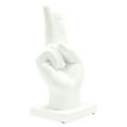 thumbnail image 2 of Adam & Friends Home Decor Peace Sign Sculpture | 1-Piece | White, 2 of 6