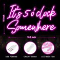 thumbnail image 3 of Letrero de neón de Kavaas con texto «I's 5 O'Clock Somewhere», 3 of 9