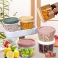 thumbnail image 4 of 8pcs Round Plastic Containers With Lids, Reuseable Small Freezer Storage Container Jars With Screw Lid 500ml, 4 of 5