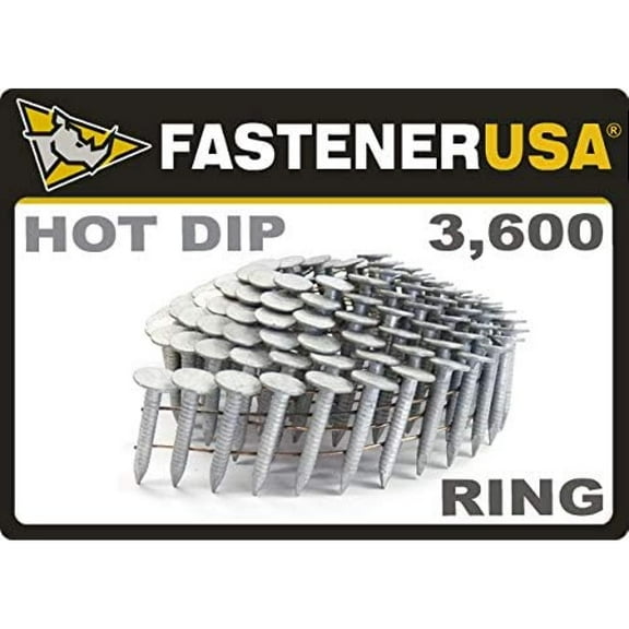 1" Ring A153-D HOT DIP Coil Roofing Nails 3.6M Box
