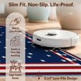 thumbnail image 6 of Design&I 8'x10' Washable Area Rug Stars Stripes Welcome Vintage Border Door Striped Patriotic Way Refined for Living Room, Family Extra Large Skid-Resistant Low Profile, 6 of 7