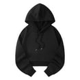 thumbnail image 5 of Womens Hoodie Oversized Hoodie Lightweight Sweatshirt Casual Wear Zip Up Hoodie Women's Casual Short Hooded Sweatshirt With Pockets Drawstring Pullover For Spring Summer Fall Everyday Wear, 5 of 5
