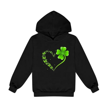 

Otqutp Baby Casual Round Neck Toddler Kids Girls Boys Fashion Sweatshirt Pullover Hoodies Cute Printed Hooded Sweatshirts(Black 2-3 Years)