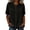 Black, variant on Blouses for Women Mandarin Collar Button Down Relaxed Fit Short Sleeve Solid Linen-Look Casual Tops for Women