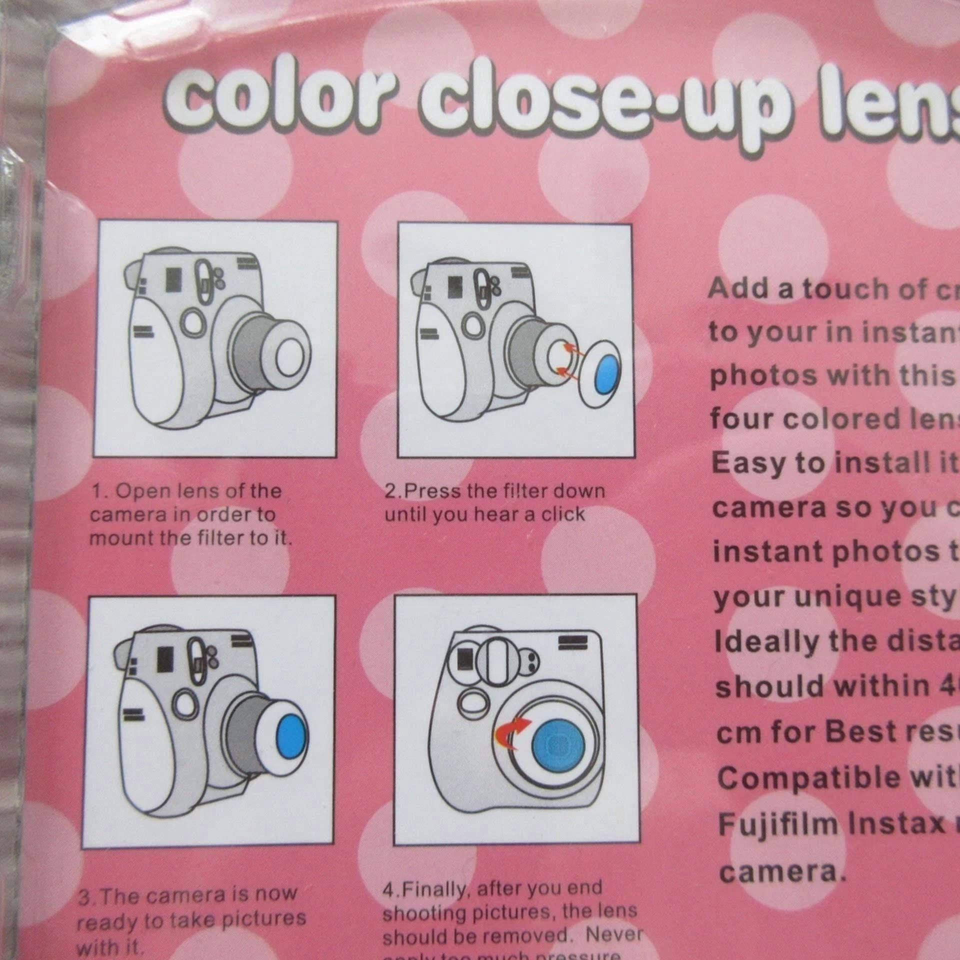 BUTTERFLY- New Color Close Up Lens 4 Pack + Extras Mini Stickers Film 7S/8 Cell Phone