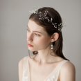 thumbnail image 4 of Wxqbjtam Wedding Bridal Floral Crystal Vine Headband Hair Halo Prom Headpiece Type 2, 4 of 9
