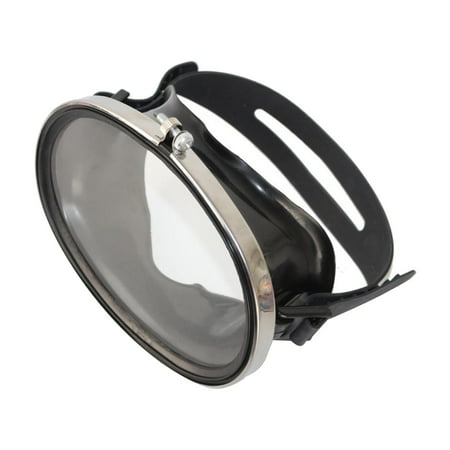 Classic Oval Diving mask, Silicone , fog Tempered Glass Lens, Snorkeling & Spearfishing, Retro Single Lens Scuba Mask