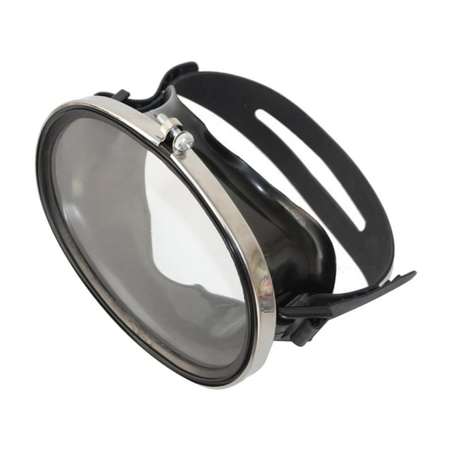 Máscara de snorkel ovalada Gafas de buceo Equipo de snorkel Gafas de buceo transparentes Negro