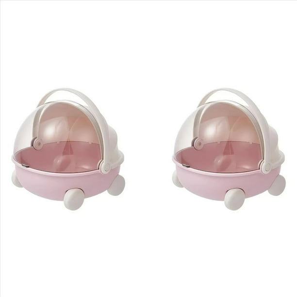 2X Cuna para Muñecas - Módulo de Descanso Exclusivo de Algodón, Ideal para Exhibir y Guardar Muñecas, Caja para Guardar Juguetes y Artículos , Color Rosa.