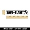 thumbnail image 2 of Save the Planet with Cute Earth Rectangle Rubber Stamp Stamping Scrapbooking Crafting - Small 2.50in, 2 of 7