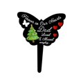 thumbnail image 1 of Letrero de cementerio conmemorativo, placa de recuerdo, estaca de acrílico con forma de mariposa con arbol de navidad, 1 of 9