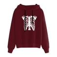 thumbnail image 1 of Pntutb Sudadera con capucha para mujer Impresión Suelta Casual Moda Manga larga Sudadera de Halloween tops Pntutb Pntutb-4662, 1 of 1