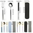 thumbnail image 2 of Chopsticks Spoon Set Stainless Steel Portable Mirror Polishing Anti-slip Tableware Child Fork Flatware Case, 2 of 5