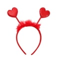 thumbnail image 1 of Ankelesz Diadema Diadema con forma de corazón rojo Lentejuelas brillantes Diseño de corazón de amor con diademas peludas para mujeres Día de San Valentín Festivales Fiesta Accesorios para decoración d, 1 of 3