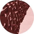 thumbnail image 1 of Ahgly Company Indoor Round Patterned Light Coral Pink Area Rugs, 6' Round, 1 of 6