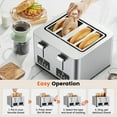 thumbnail image 4 of Suodoka Toaster 4 Slice with Touchscreen, Stainless Steel Bread Toaster, 6 Browning Shade Settings,1.57 inch Wide Slots with Reheat, Cancel, Defrost Functions, New, 4 of 7