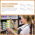 thumbnail image 4 of FONDOTIN Supermarket Shelf Dividers 4Pcs Transparent PVC for Shelves Retail Display, 4 of 8
