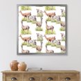 thumbnail image 3 of Designart 'Lambs and Lamas On A Green Meadow' Farmhouse Framed Art Print, 3 of 4