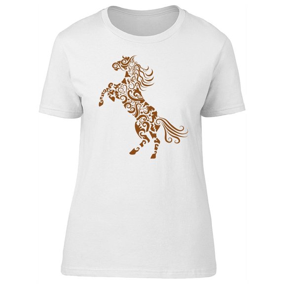 Cool Horse With Ethnic Body T-Shirt Women -Image by Shutterstock, Female Medium