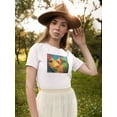 thumbnail image 2 of Image Conscious Elegant Roosters T-Shirt Womens -Porter Hastings Designs, Female 5X-Large, 2 of 4
