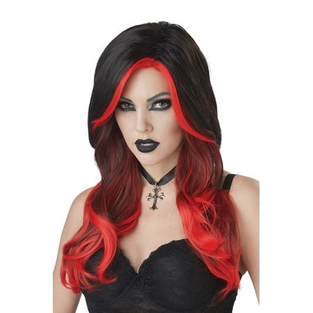 Black and Red Fatal Beauty Adult Wig
