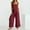 Red, variant on (clearance Sale)MSJUHEG Two Piece Sets Tank Tops Wide Leg Pants Women's 2 Outfits Square Neck Linen Tank Crop Top Wide Leg Pants Matching Set Tracksuit Lounge Sets Red S